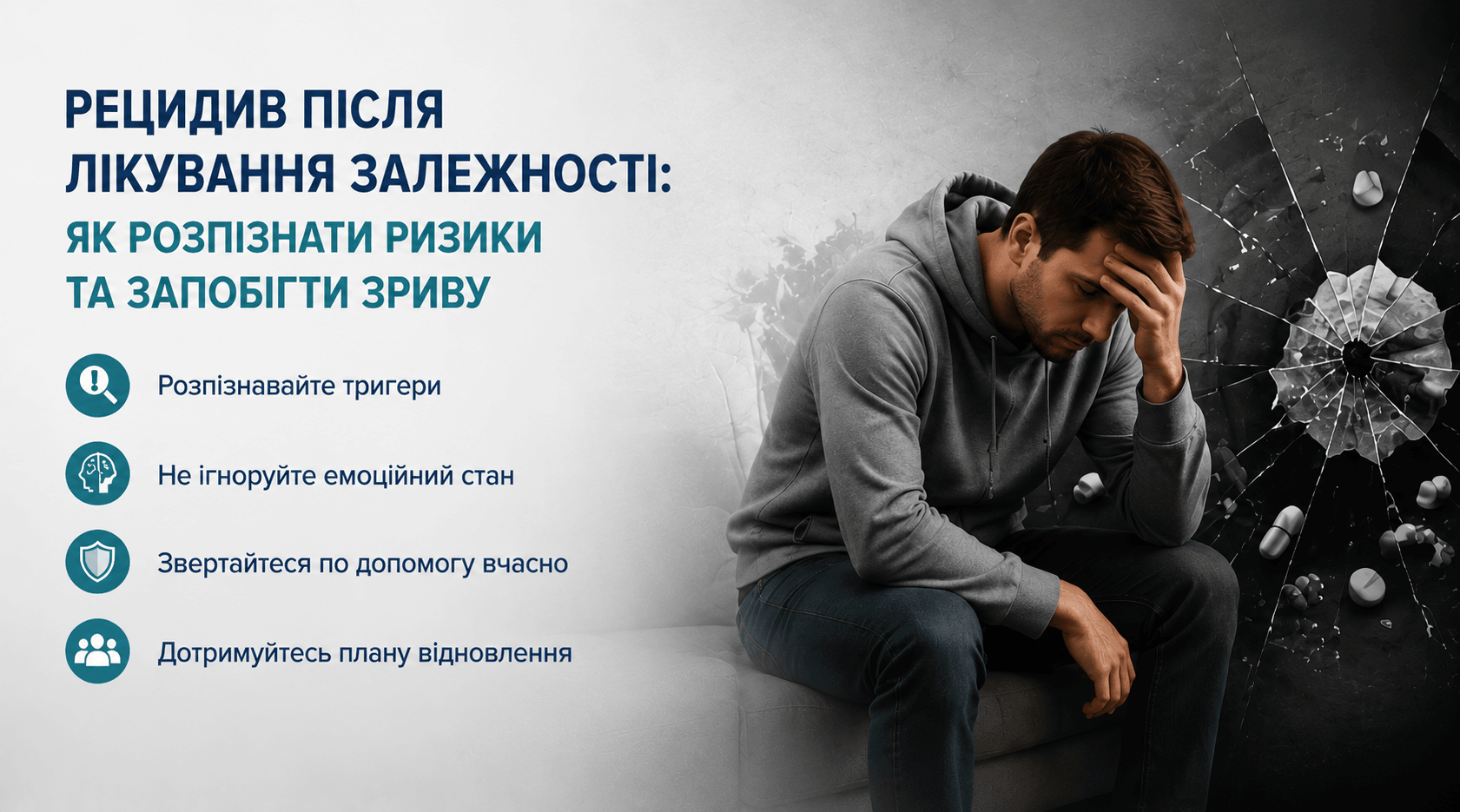 Рецидив після лікування залежності: як розпізнати ризики та запобігти зриву - МєдіМед