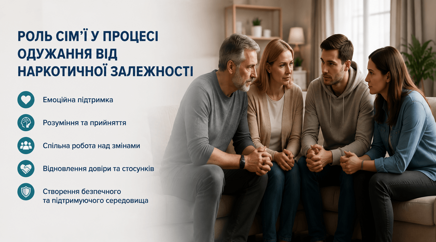 Роль сім’ї в одужанні від наркотичної залежності - МєдіМед