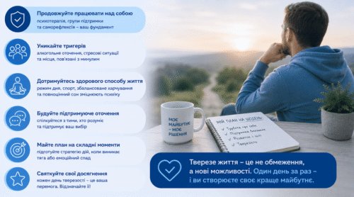 Життя після реабілітації: як запобігти рецидиву та впоратися з тягою - МєдіМед