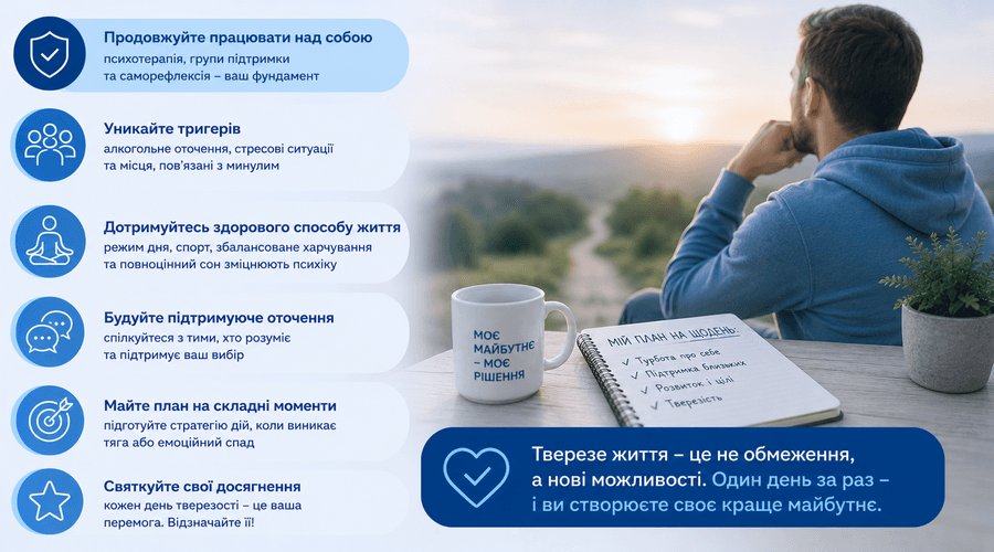 Життя після реабілітації: як запобігти рецидиву та впоратися з тягою - МєдіМед